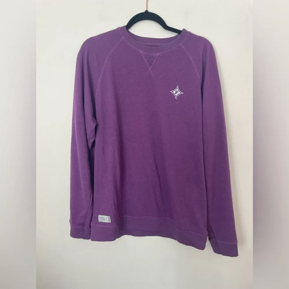 johnnie-O Men’s Purple Furman University Pamlico Crewneck Sweatshirt Size Large